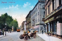 Oko 1915 - Ulica Marije -Valerije, Praska, križanje sa Nikolićevom ulicom, Teslina, Zrinjevac